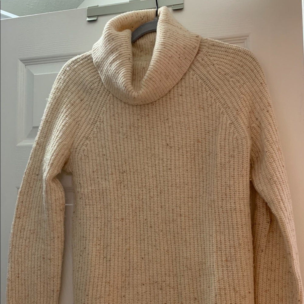 JCrew cream turtleneck sweater